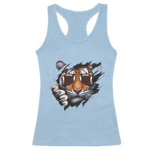 Funny Bengal Tiger Racerback Tank Top Football Lover Gift - Print Your Wear