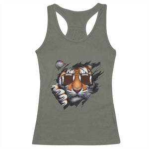 Funny Bengal Tiger Racerback Tank Top Football Lover Gift - Print Your Wear