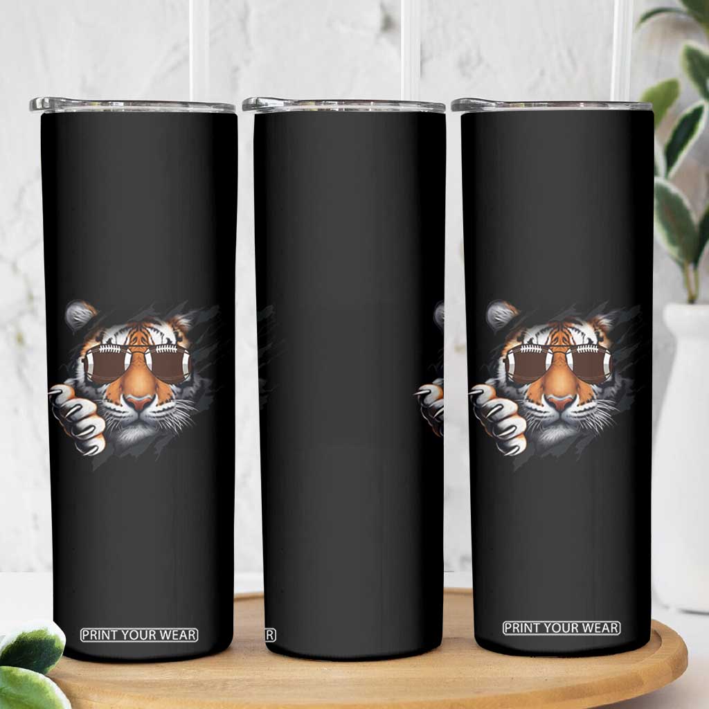 Funny Bengal Tiger Skinny Tumbler Football Lover Gift TS12 Print Your Wear