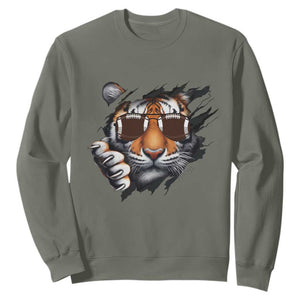 Funny Bengal Tiger Sweatshirt Football Lover Gift - Print Your Wear
