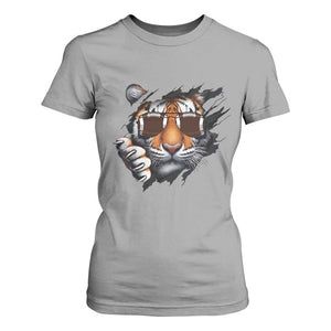 Funny Bengal Tiger T Shirt For Women Football Lover Gift TS12 Sport Gray Print Your Wear