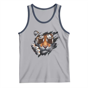 Funny Bengal Tiger Tank Top Football Lover Gift TS12 Athletic Heather Navy Print Your Wear