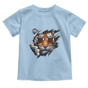 Funny Bengal Tiger Toddler T Shirt Football Lover Gift TS12 Light Blue Print Your Wear
