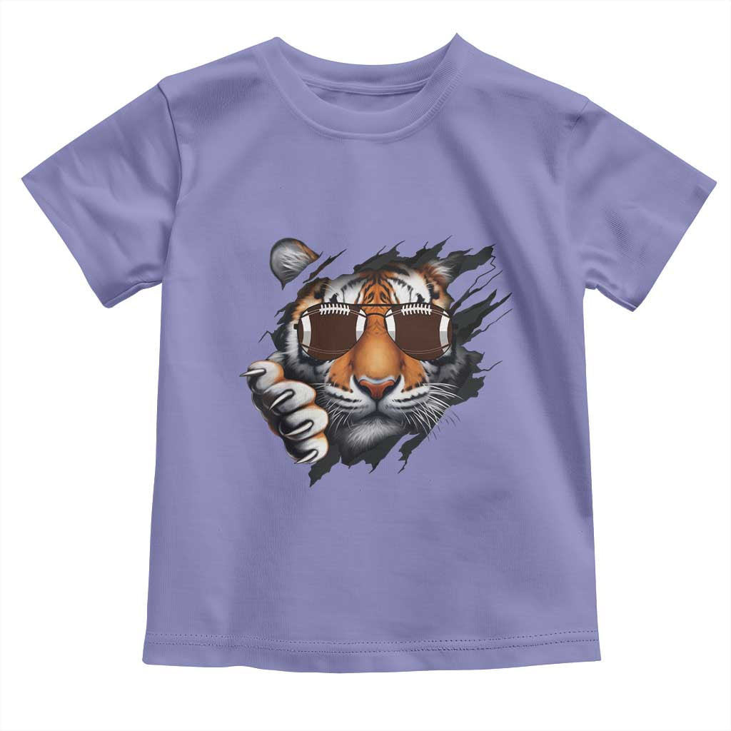 Funny Bengal Tiger Toddler T Shirt Football Lover Gift TS12 Violet Print Your Wear