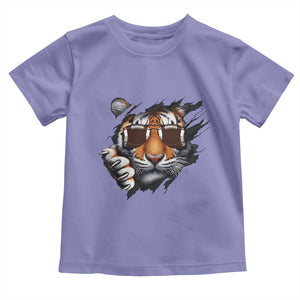 Funny Bengal Tiger Toddler T Shirt Football Lover Gift TS12 Violet Print Your Wear