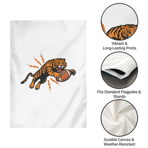 Funny Bengal Tiger Football Garden Flag Game Day Jungle Spirit TS12 Print Your Wear