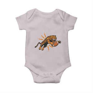 Funny Bengal Tiger Football Baby Onesie Game Day Jungle Spirit TS12 Ice Gray Print Your Wear