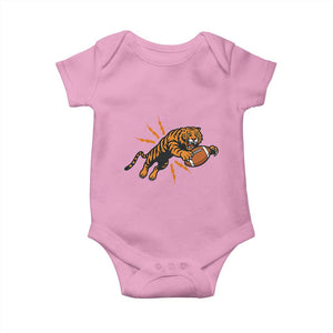 Funny Bengal Tiger Football Baby Onesie Game Day Jungle Spirit TS12 Light Pink Print Your Wear