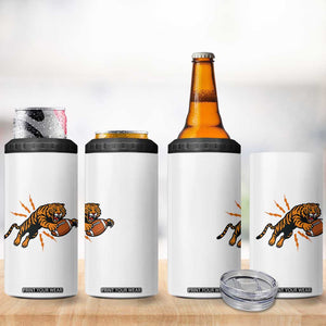Funny Bengal Tiger Football 4 in 1 Can Cooler Tumbler Game Day Jungle Spirit TS12 Print Your Wear