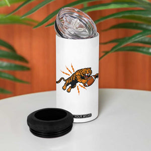 Funny Bengal Tiger Football 4 in 1 Can Cooler Tumbler Game Day Jungle Spirit TS12 Print Your Wear