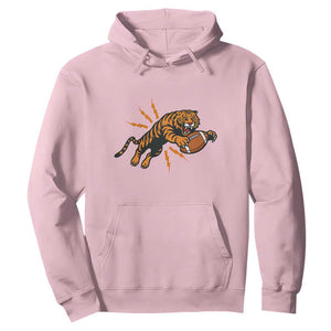 Funny Bengal Tiger Football Hoodie Game Day Jungle Spirit TS12 Light Pink Print Your Wear