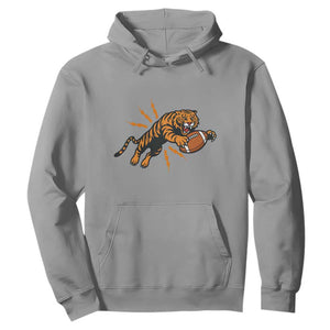 Funny Bengal Tiger Football Hoodie Game Day Jungle Spirit TS12 Sport Gray Print Your Wear