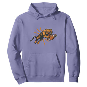 Funny Bengal Tiger Football Hoodie Game Day Jungle Spirit TS12 Violet Print Your Wear