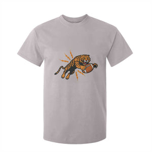 Funny Bengal Tiger Football T Shirt For Kid Game Day Jungle Spirit TS12 Ice Gray Print Your Wear