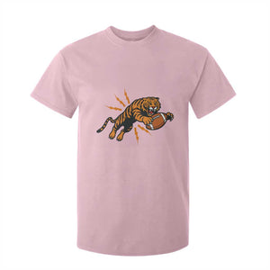 Funny Bengal Tiger Football T Shirt For Kid Game Day Jungle Spirit TS12 Light Pink Print Your Wear