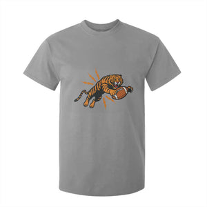 Funny Bengal Tiger Football T Shirt For Kid Game Day Jungle Spirit TS12 Sport Gray Print Your Wear