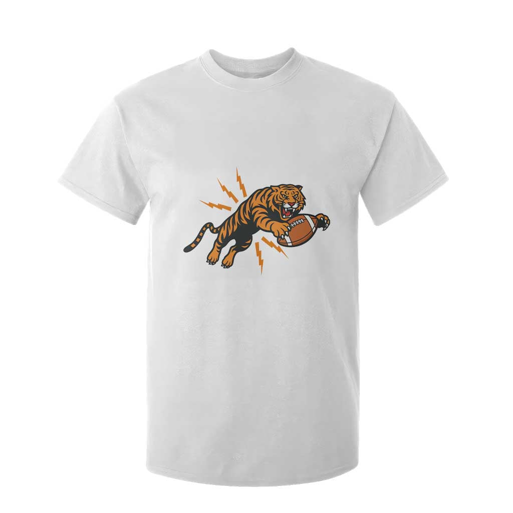 Funny Bengal Tiger Football T Shirt For Kid Game Day Jungle Spirit TS12 White Print Your Wear