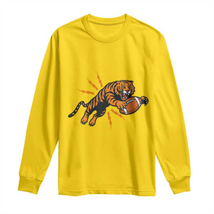 Funny Bengal Tiger Football Long Sleeve Shirt Game Day Jungle Spirit TS12 Daisy Print Your Wear