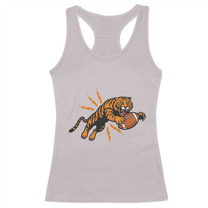 Funny Bengal Tiger Football Racerback Tank Top Game Day Jungle Spirit - Print Your Wear