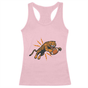Funny Bengal Tiger Football Racerback Tank Top Game Day Jungle Spirit - Print Your Wear