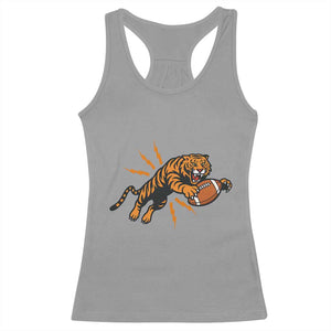 Funny Bengal Tiger Football Racerback Tank Top Game Day Jungle Spirit - Print Your Wear