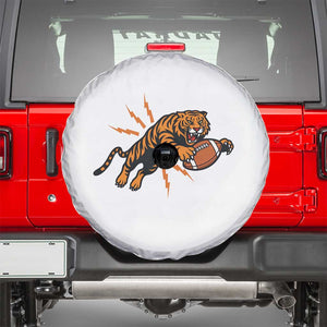 Funny Bengal Tiger Football Spare Tire Cover Game Day Jungle Spirit TS12 White Print Your Wear