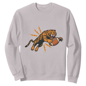 Funny Bengal Tiger Football Sweatshirt Game Day Jungle Spirit - Print Your Wear