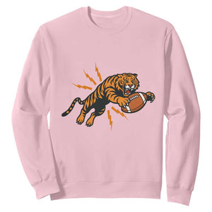 Funny Bengal Tiger Football Sweatshirt Game Day Jungle Spirit - Print Your Wear