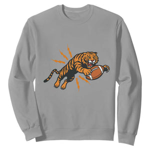 Funny Bengal Tiger Football Sweatshirt Game Day Jungle Spirit - Print Your Wear