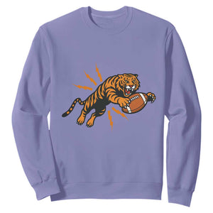 Funny Bengal Tiger Football Sweatshirt Game Day Jungle Spirit - Print Your Wear