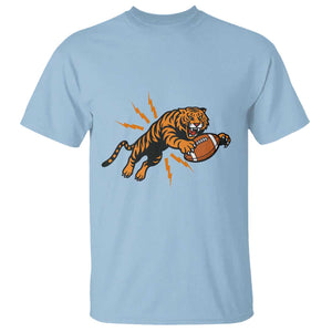 Funny Bengal Tiger Football T Shirt Game Day Jungle Spirit TS12 Light Blue Print Your Wear