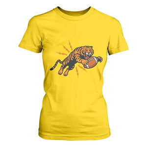 Funny Bengal Tiger Football T Shirt For Women Game Day Jungle Spirit TS12 Daisy Print Your Wear