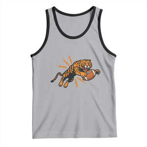 Funny Bengal Tiger Football Tank Top Game Day Jungle Spirit TS12 Athletic Heather Black Print Your Wear