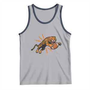 Funny Bengal Tiger Football Tank Top Game Day Jungle Spirit TS12 Athletic Heather Navy Print Your Wear