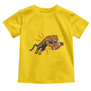 Funny Bengal Tiger Football Toddler T Shirt Game Day Jungle Spirit TS12 Daisy Print Your Wear
