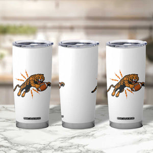 Funny Bengal Tiger Football Tumbler Cup Game Day Jungle Spirit - Print Your Wear