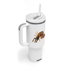 Funny Bengal Tiger Football Tumbler With Handle Game Day Jungle Spirit TS12 Print Your Wear