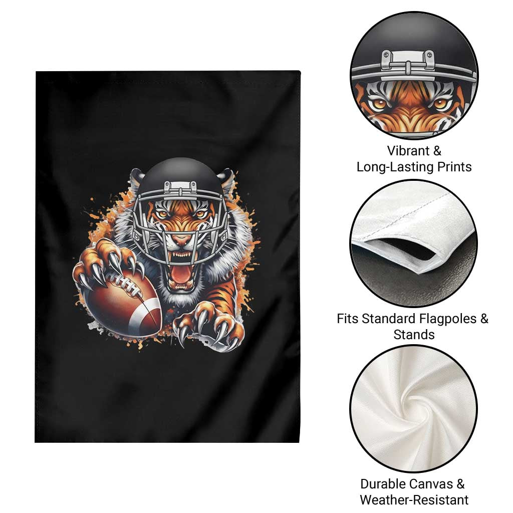 Funny Bengal Tiger With Helmet Garden Flag Football Lover Gift TS12 Print Your Wear