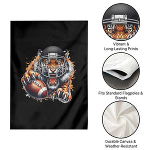 Funny Bengal Tiger With Helmet Garden Flag Football Lover Gift TS12 Print Your Wear
