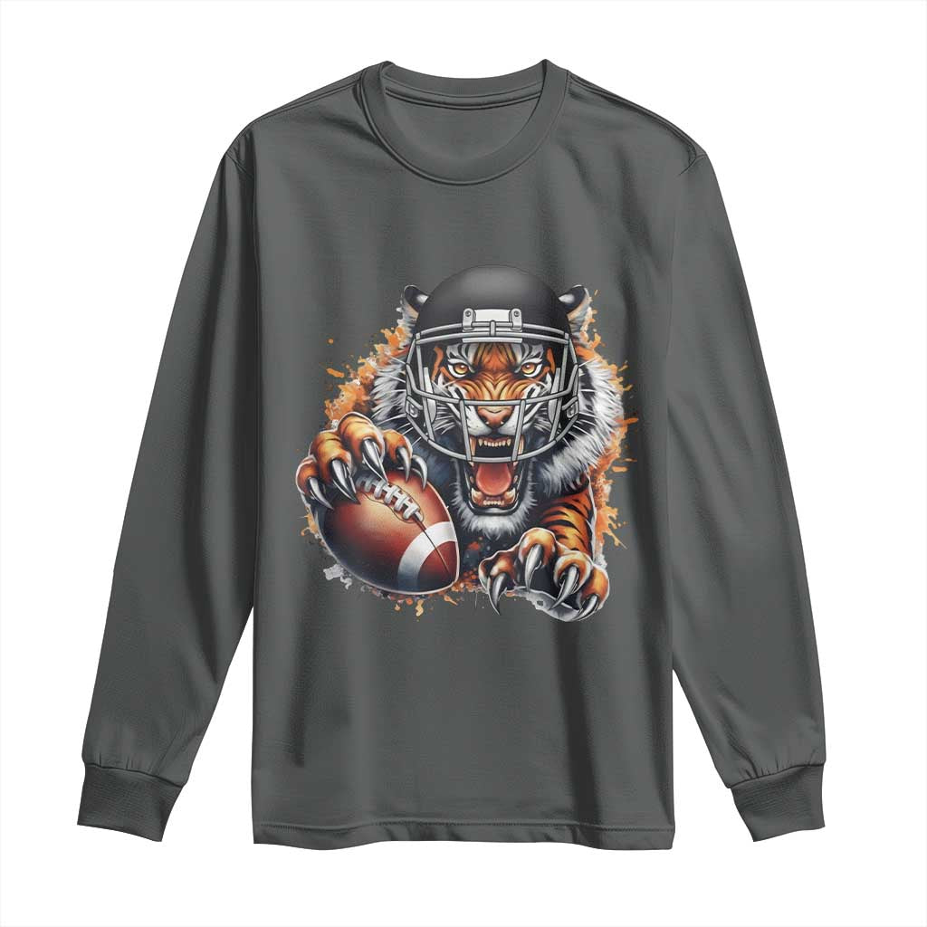 Funny OHBF Football Lover Gift Long Sleeve Shirt TS12 Dark Heather Print Your Wear