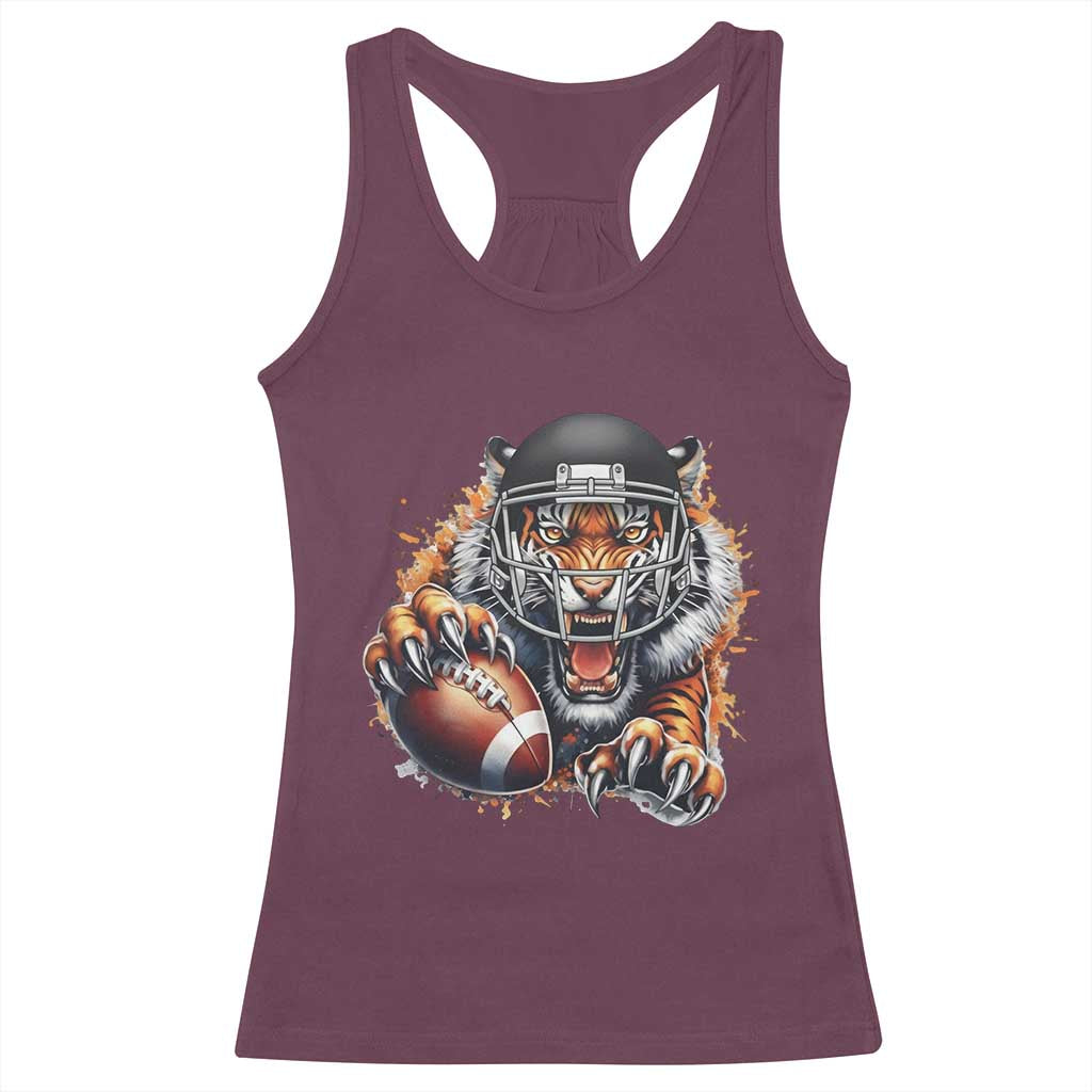 Funny OHBF Football Lover Gift Racerback Tank Top TS12 Maroon Print Your Wear