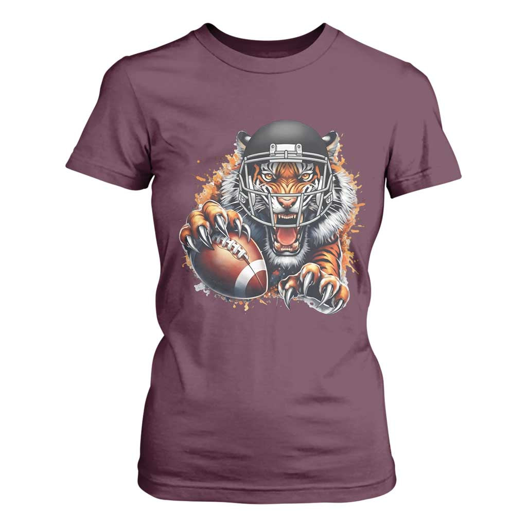 Funny OHBF Football Lover Gift T Shirt For Women TS12 Maroon Print Your Wear