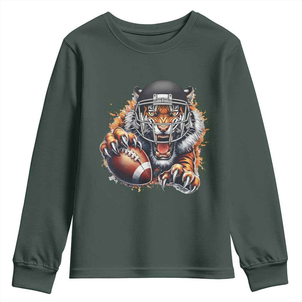 Funny OHBF Football Lover Gift Youth Sweatshirt TS12 Dark Forest Green Print Your Wear