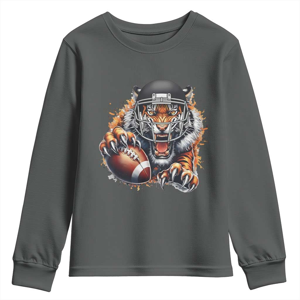 Funny OHBF Football Lover Gift Youth Sweatshirt TS12 Dark Heather Print Your Wear