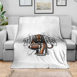 Funny Bengal Tiger Throw Blanket Gift For Football Lover TS12 Print Your Wear
