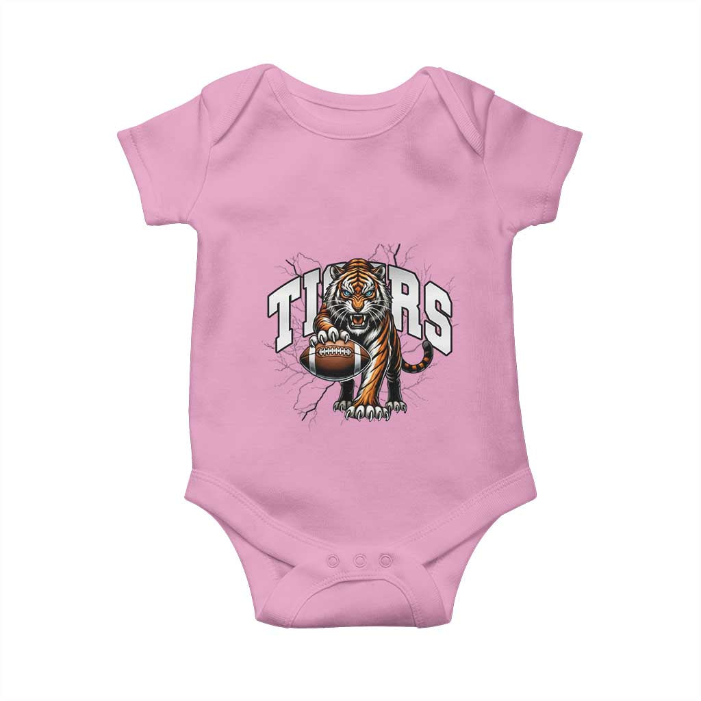 Funny Bengal Tiger Baby Onesie Gift For Football Lover TS12 Light Pink Print Your Wear