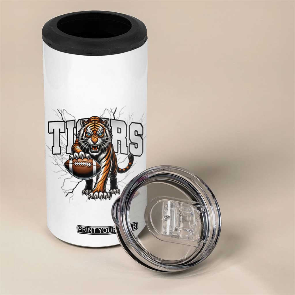 Funny Bengal Tiger 4 in 1 Can Cooler Tumbler Gift For Football Lover TS12 Print Your Wear