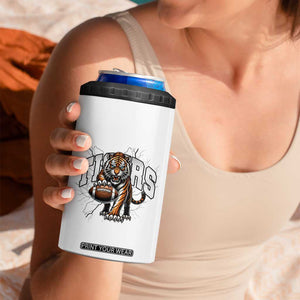Funny Bengal Tiger 4 in 1 Can Cooler Tumbler Gift For Football Lover TS12 Print Your Wear