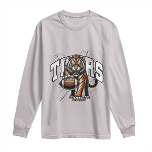 Funny Bengal Tiger Long Sleeve Shirt Gift For Football Lover TS12 Ice Gray Print Your Wear