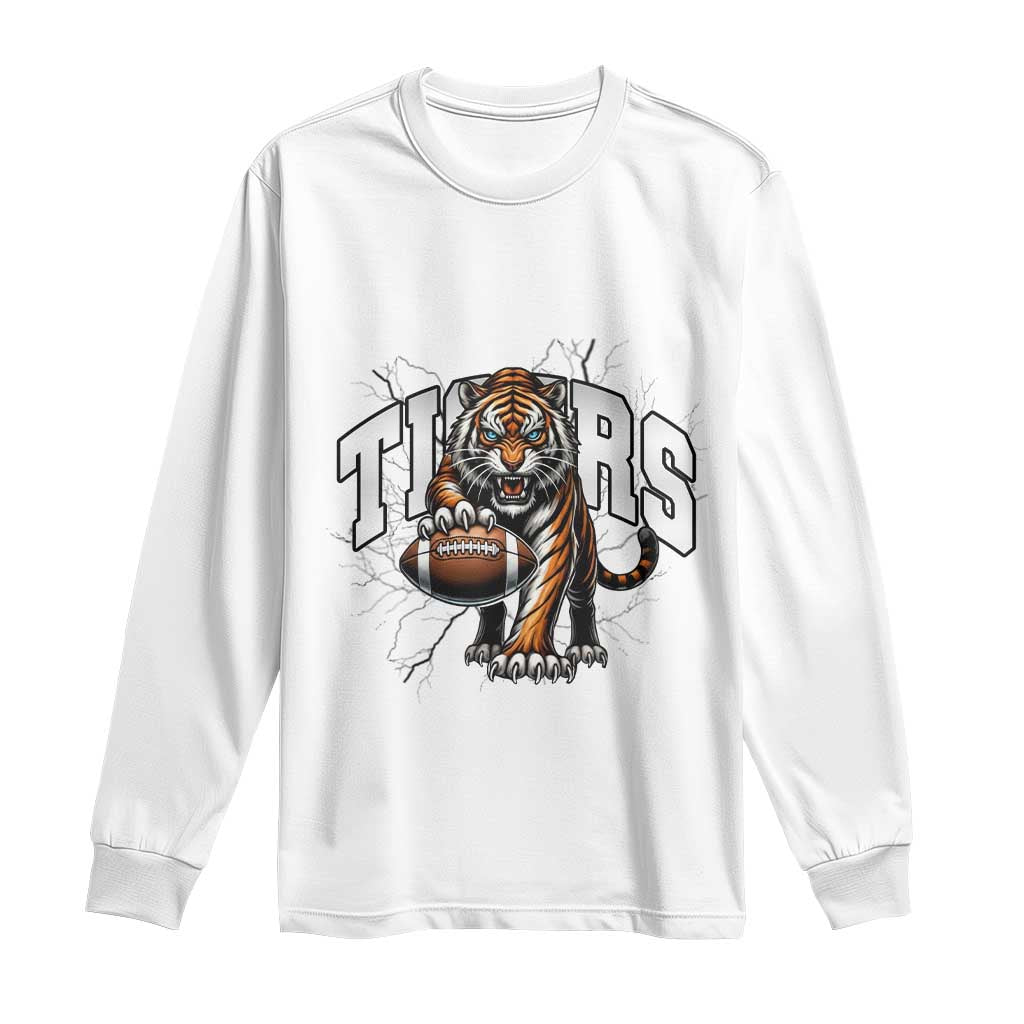 Funny Bengal Tiger Long Sleeve Shirt Gift For Football Lover - Print Your Wear
